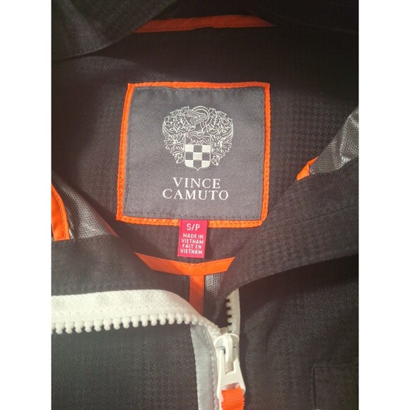 Vince Camuto Black Light Polyester Hooded Reflective Slim Jacket Women's Size: S - Picture 3 of 7